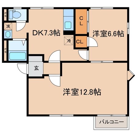 フレグランス城北Iの物件間取画像